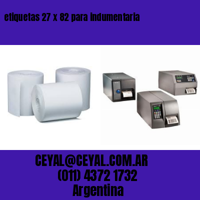 etiquetas 27 x 82 para indumentaria