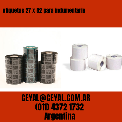 etiquetas 27 x 82 para indumentaria