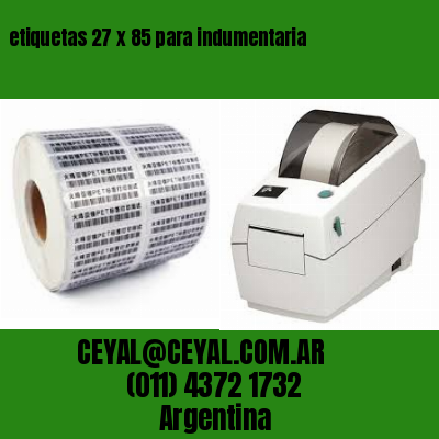 etiquetas 27 x 85 para indumentaria