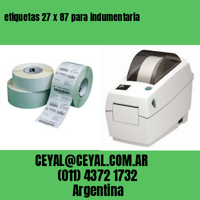 etiquetas 27 x 87 para indumentaria