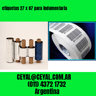 etiquetas 27 x 87 para indumentaria
