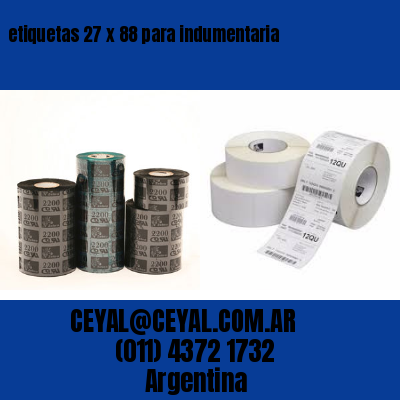 etiquetas 27 x 88 para indumentaria