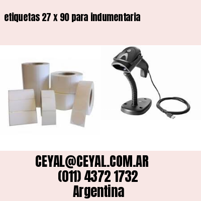 etiquetas 27 x 90 para indumentaria