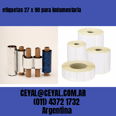 etiquetas 27 x 90 para indumentaria