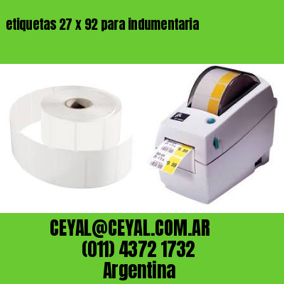 etiquetas 27 x 92 para indumentaria