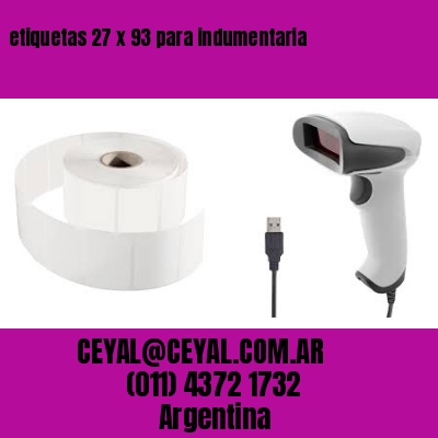 etiquetas 27 x 93 para indumentaria