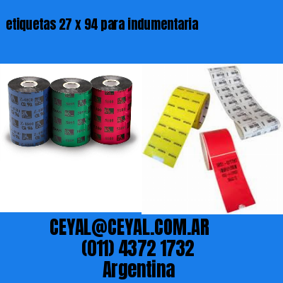 etiquetas 27 x 94 para indumentaria