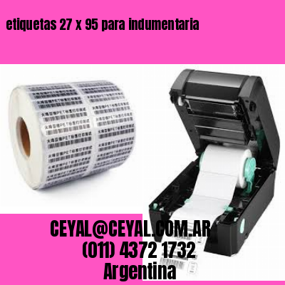 etiquetas 27 x 95 para indumentaria