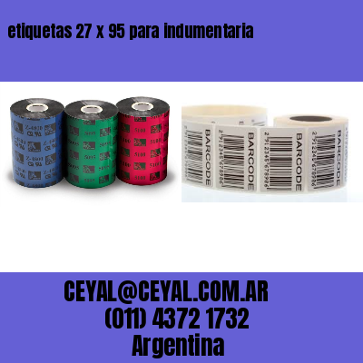 etiquetas 27 x 95 para indumentaria