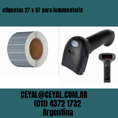 etiquetas 27 x 97 para indumentaria