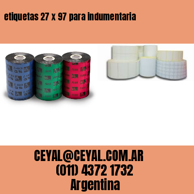 etiquetas 27 x 97 para indumentaria
