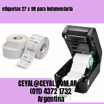 etiquetas 27 x 98 para indumentaria
