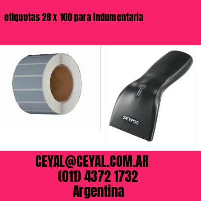 etiquetas 28 x 100 para indumentaria