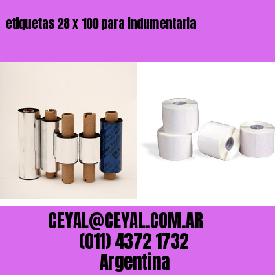 etiquetas 28 x 100 para indumentaria