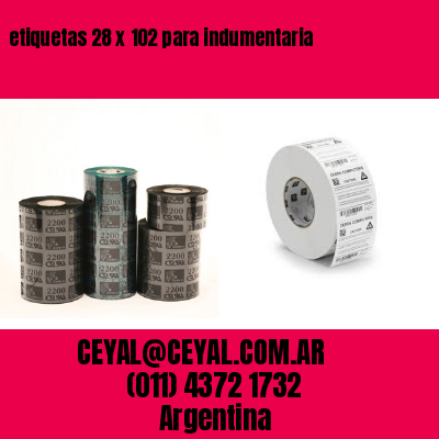 etiquetas 28 x 102 para indumentaria