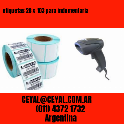 etiquetas 28 x 103 para indumentaria