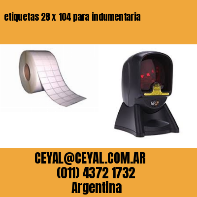 etiquetas 28 x 104 para indumentaria