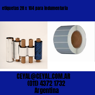 etiquetas 28 x 104 para indumentaria