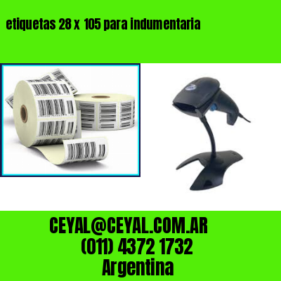 etiquetas 28 x 105 para indumentaria