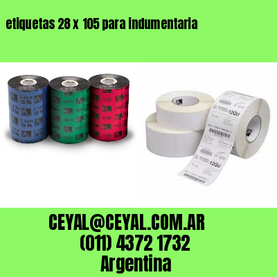 etiquetas 28 x 105 para indumentaria