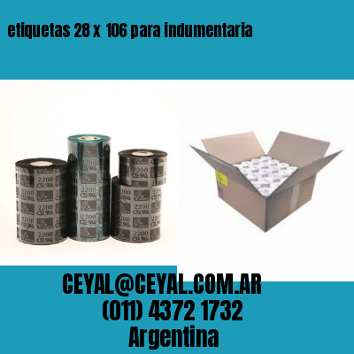 etiquetas 28 x 106 para indumentaria