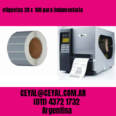 etiquetas 28 x 108 para indumentaria