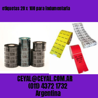 etiquetas 28 x 108 para indumentaria
