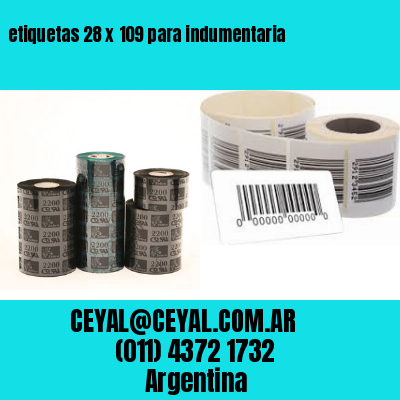 etiquetas 28 x 109 para indumentaria
