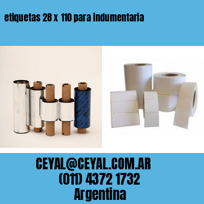 etiquetas 28 x 110 para indumentaria