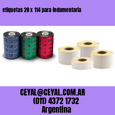 etiquetas 28 x 114 para indumentaria
