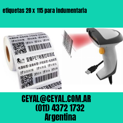 etiquetas 28 x 115 para indumentaria