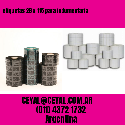 etiquetas 28 x 115 para indumentaria
