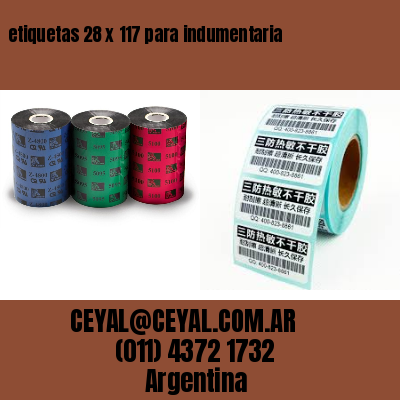 etiquetas 28 x 117 para indumentaria