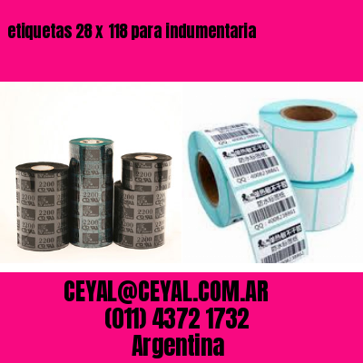 etiquetas 28 x 118 para indumentaria