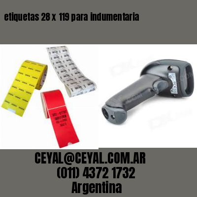 etiquetas 28 x 119 para indumentaria
