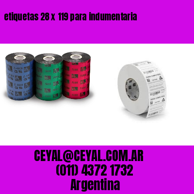 etiquetas 28 x 119 para indumentaria