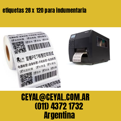 etiquetas 28 x 120 para indumentaria