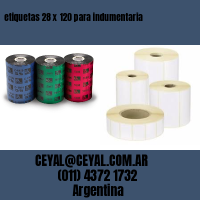 etiquetas 28 x 120 para indumentaria