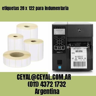 etiquetas 28 x 122 para indumentaria