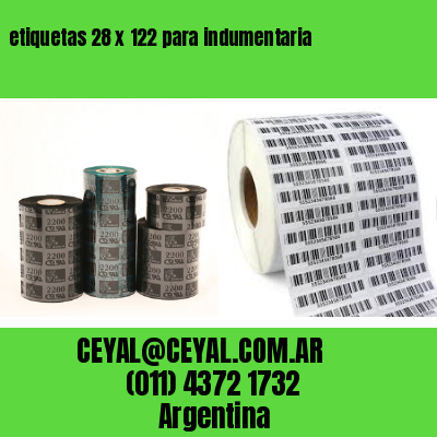 etiquetas 28 x 122 para indumentaria