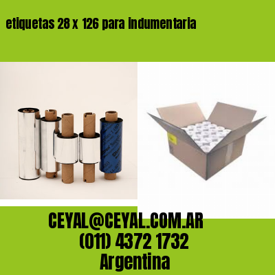 etiquetas 28 x 126 para indumentaria