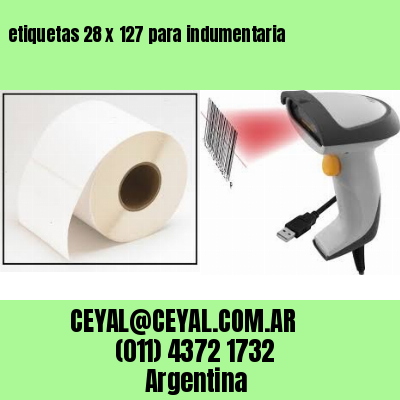etiquetas 28 x 127 para indumentaria
