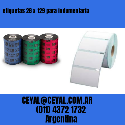 etiquetas 28 x 129 para indumentaria