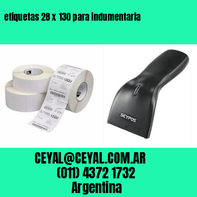 etiquetas 28 x 130 para indumentaria