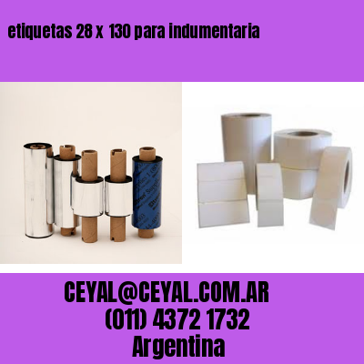 etiquetas 28 x 130 para indumentaria