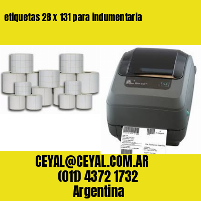 etiquetas 28 x 131 para indumentaria