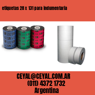 etiquetas 28 x 131 para indumentaria