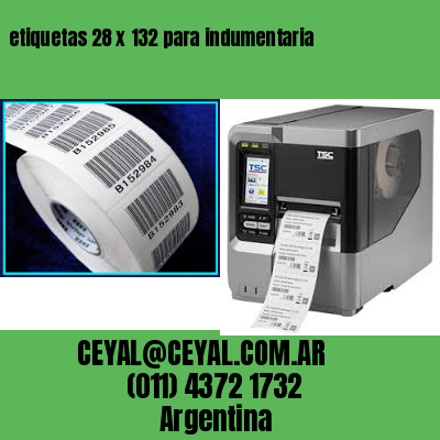 etiquetas 28 x 132 para indumentaria