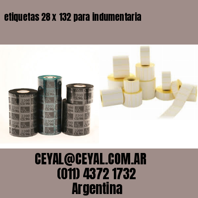 etiquetas 28 x 132 para indumentaria