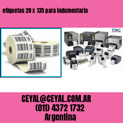 etiquetas 28 x 135 para indumentaria